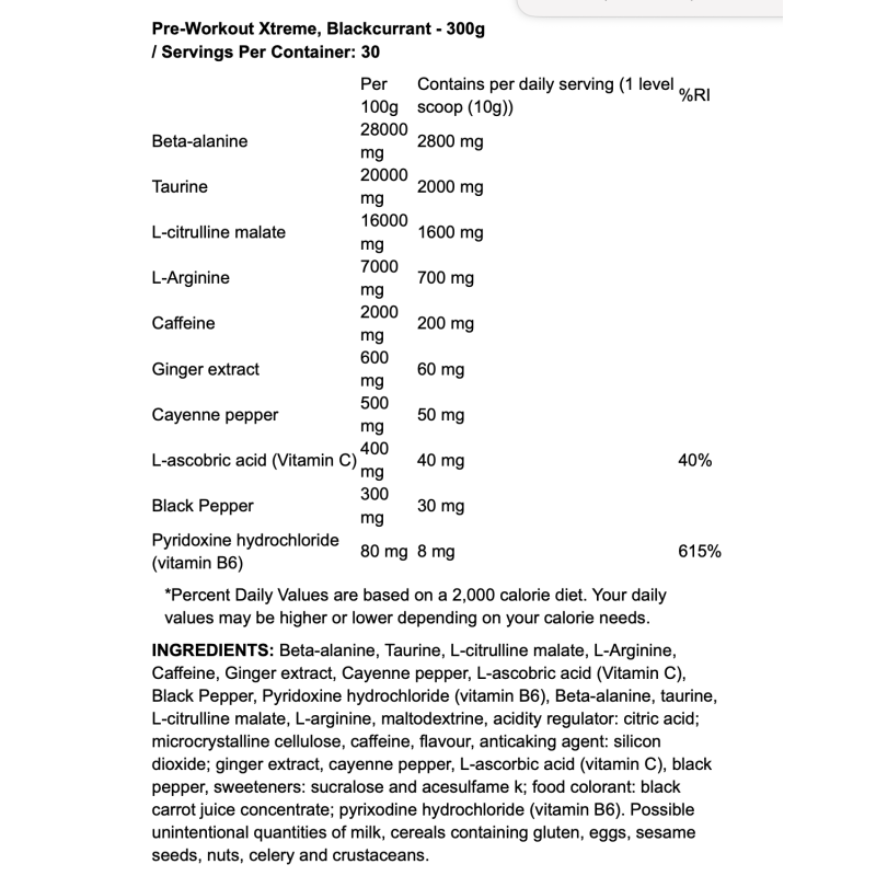Hype Pre-Workout Xtreme