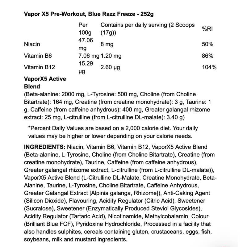 MuscleTech Vapor X5 Pre-Workout