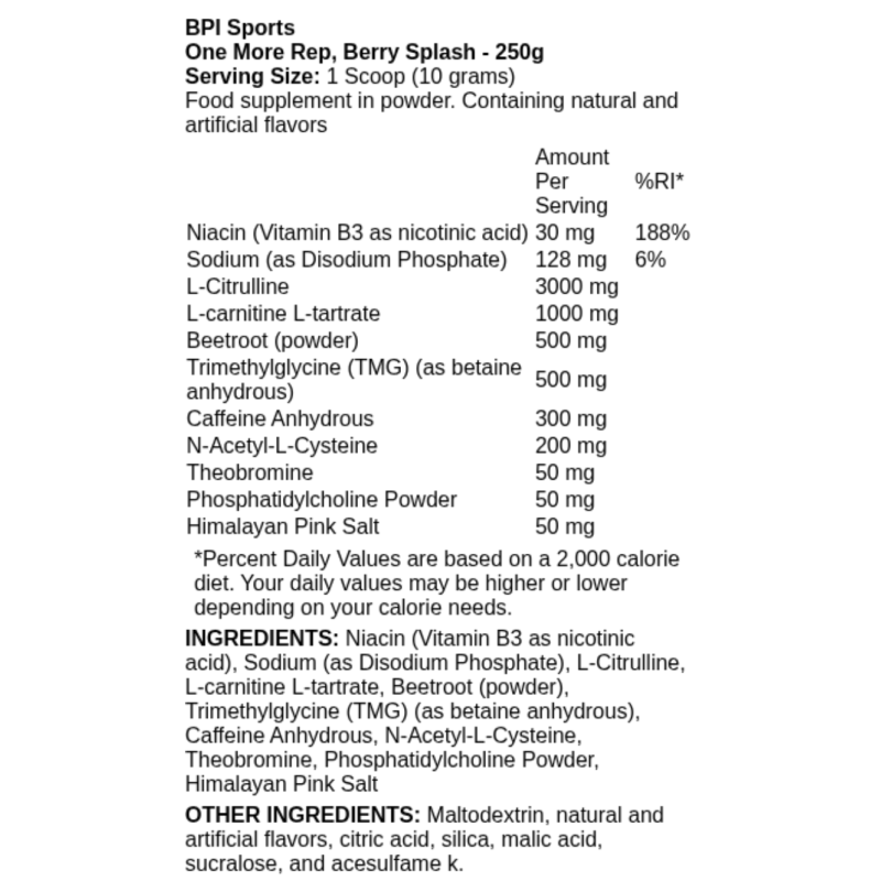 BPI Sports One More Rep