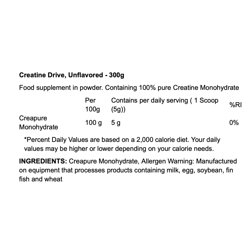 Nutrex Creatine Drive – Créatine monohydrate pure Creapure pour force et masse musculaire I TOP BODY