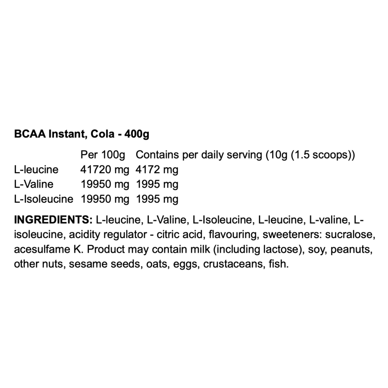 OstroVit BCAA Instant – BCAA 2:1:1 en poudre pour récupération et performance musculaire I TOP BODY