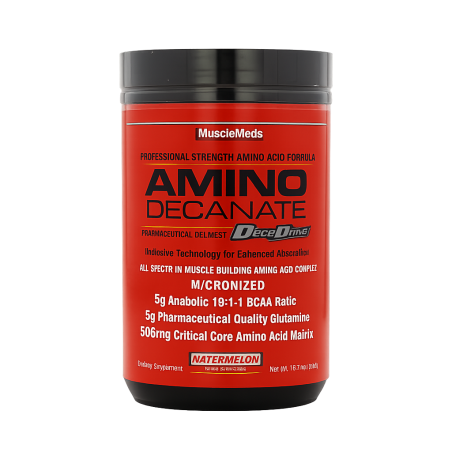 MuscleMeds Amino Decanate – Complexe 19 acides aminés + BCAA 10:1:1 et glutamine I TOP BODY