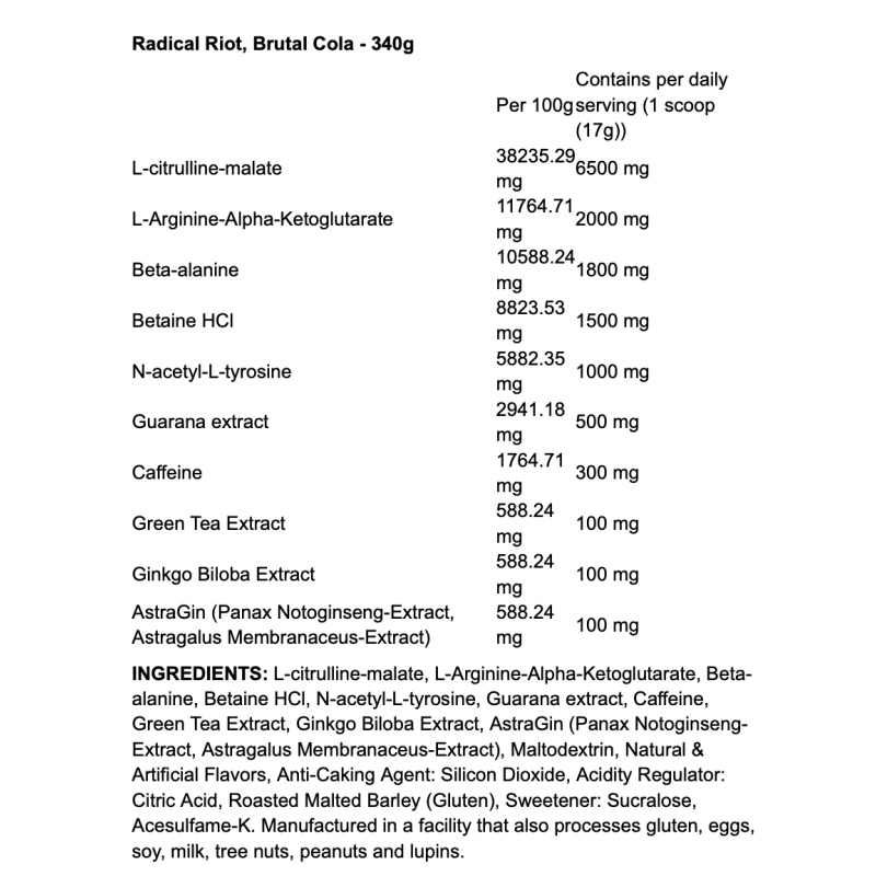 American Supps Radical Riot