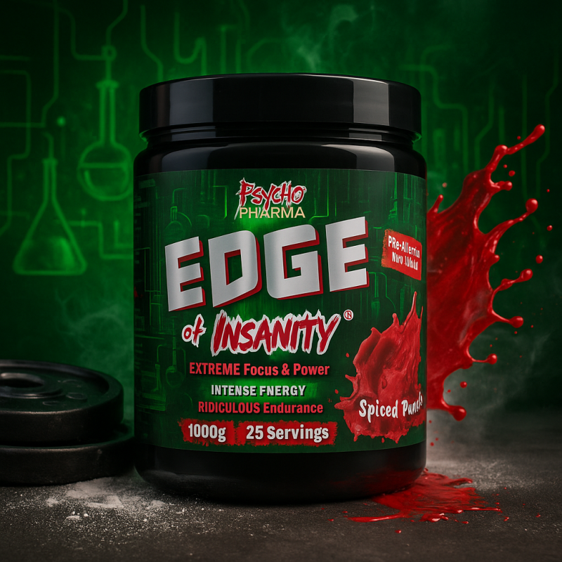 American Supps Psycho Pharma Edge of Insanity – Pré-Workout extrême pour énergie, focus et performance I TOP BODY