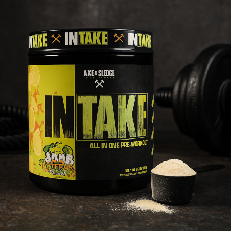 Axe & Sledge Intake All in One Pre-Workout  Énergie, Focus et Performance Maximale Booster Complet Avant Entraînement | TOP BODY