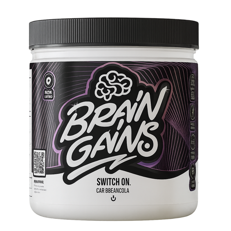 Brain Gains Switch On – Nootropique haute performance pour mémoire, focus et énergie mentale | TOP BODY