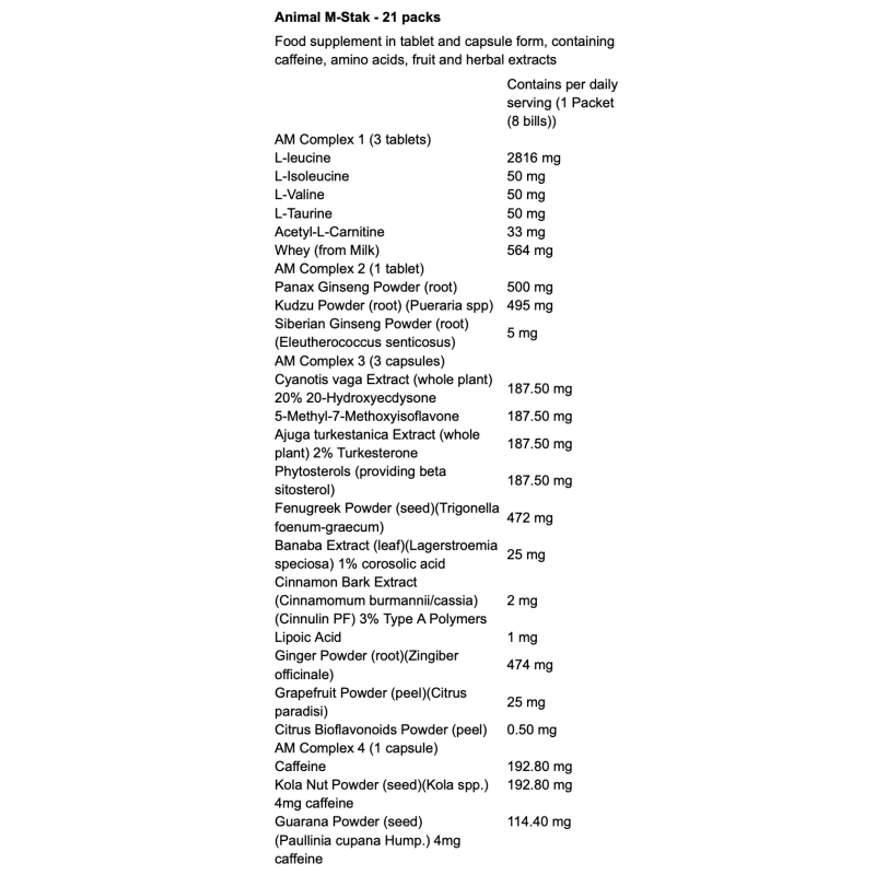 Universal Nutrition Animal M-Stak