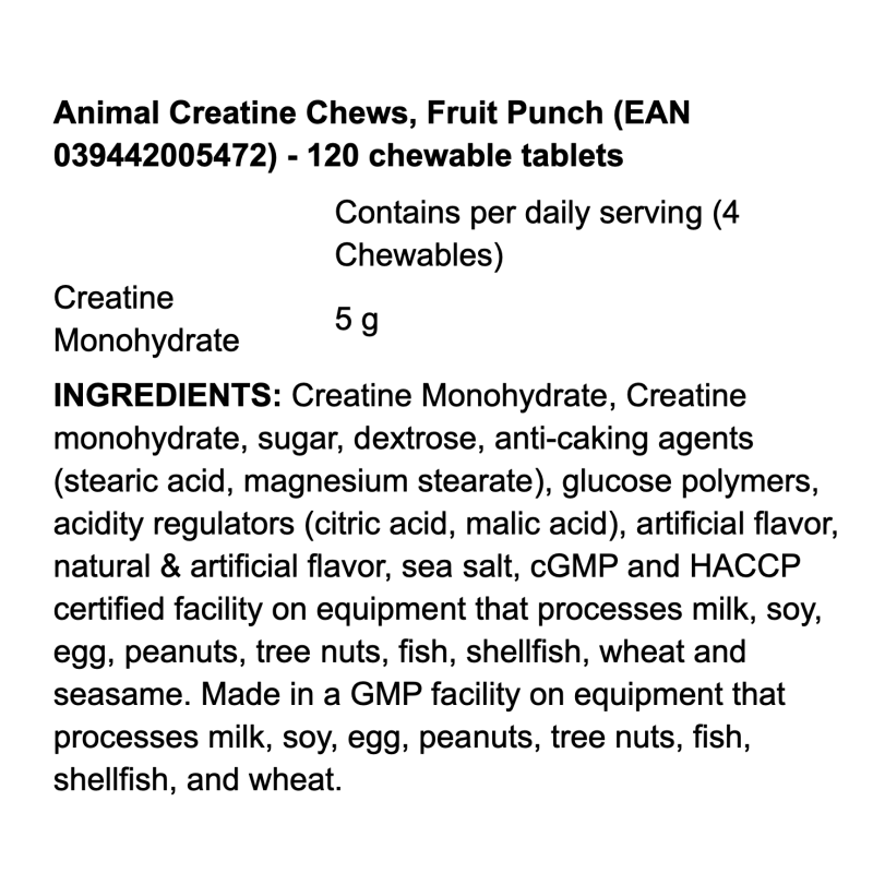 Universal Nutrition Animal Creatine Chews
