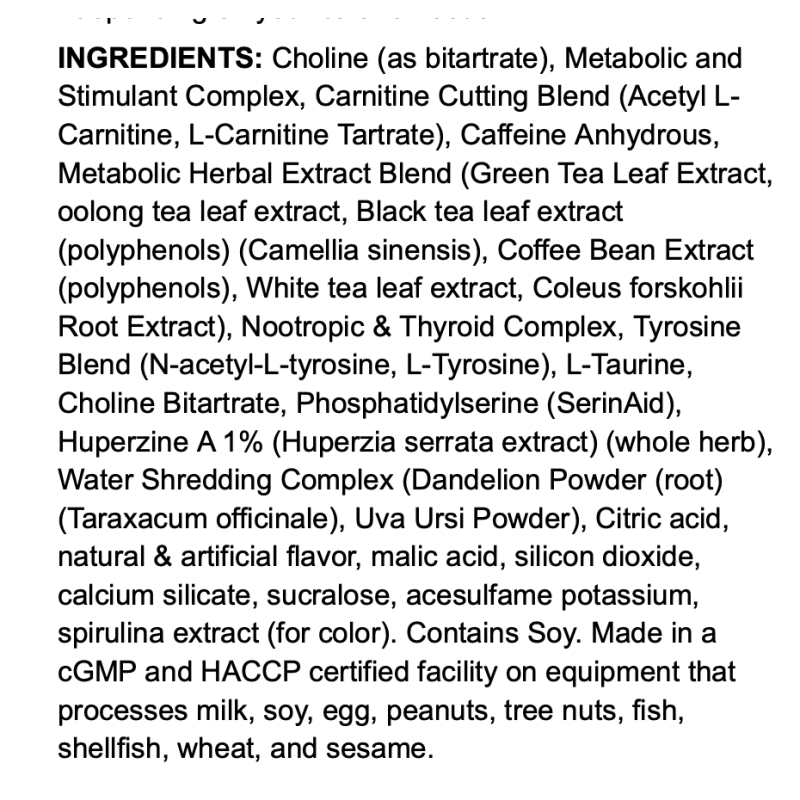 Universal Nutrition Animal Cuts Powder