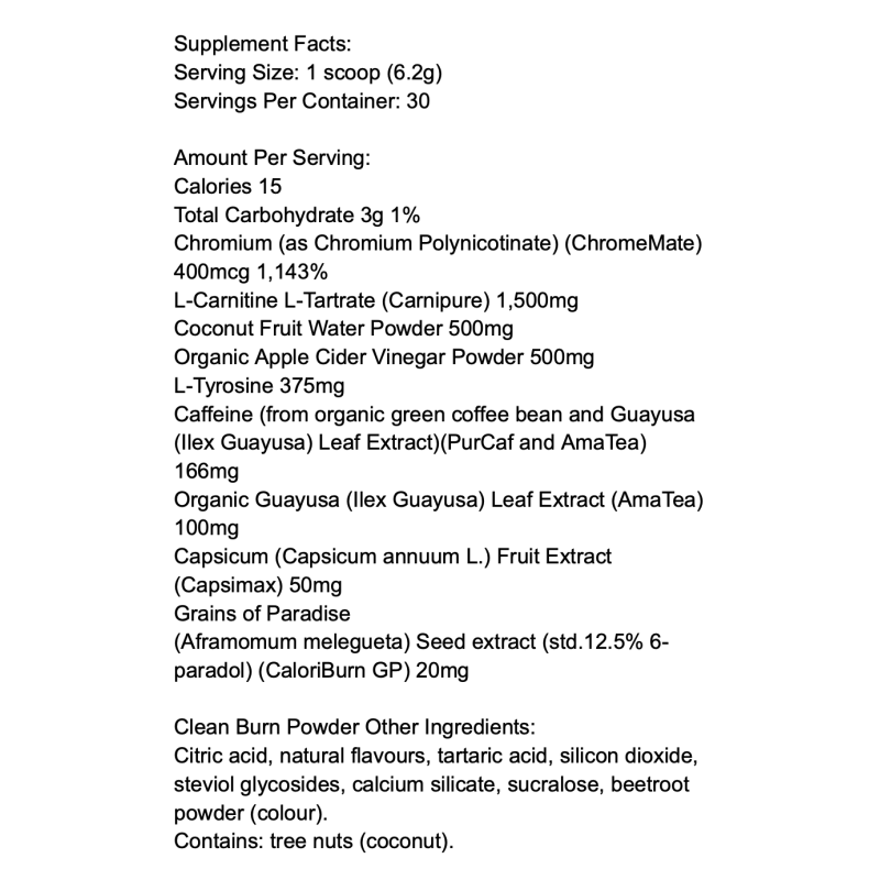 Kaged Muscle Clean Burn Powder