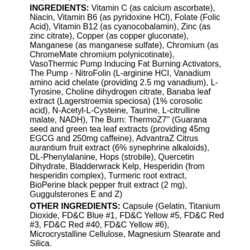 MHP Anadrox Pump & Burn