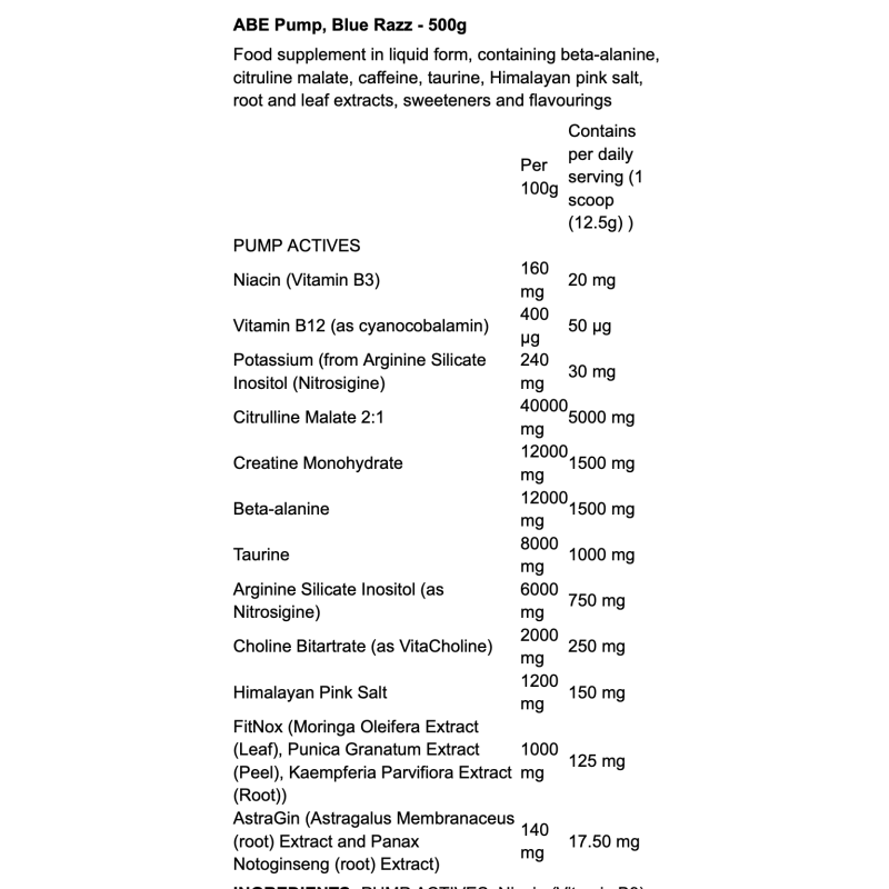 Applied Nutrition ABE Pump