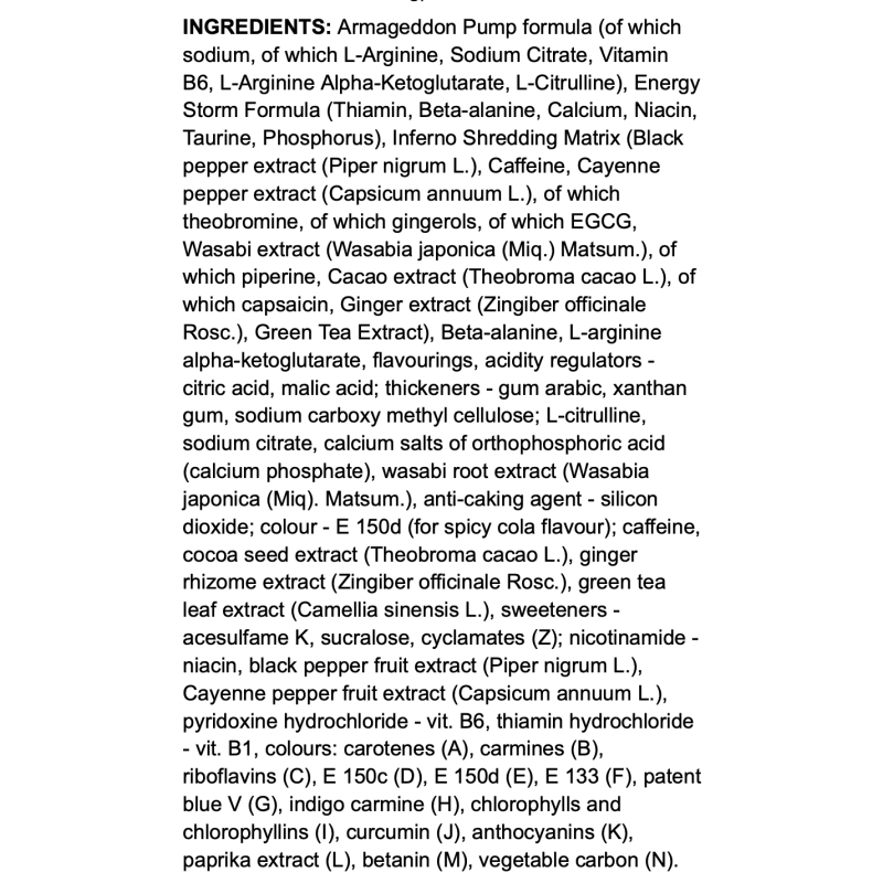 Olimp Nutrition Blackweiler Shred