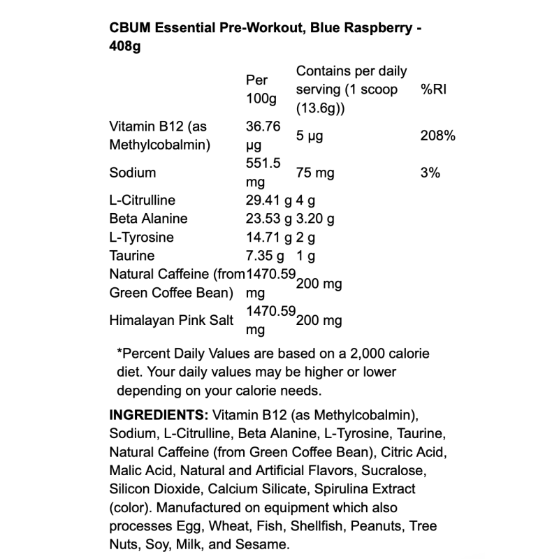 Raw Nutrition Bum Essential Performance