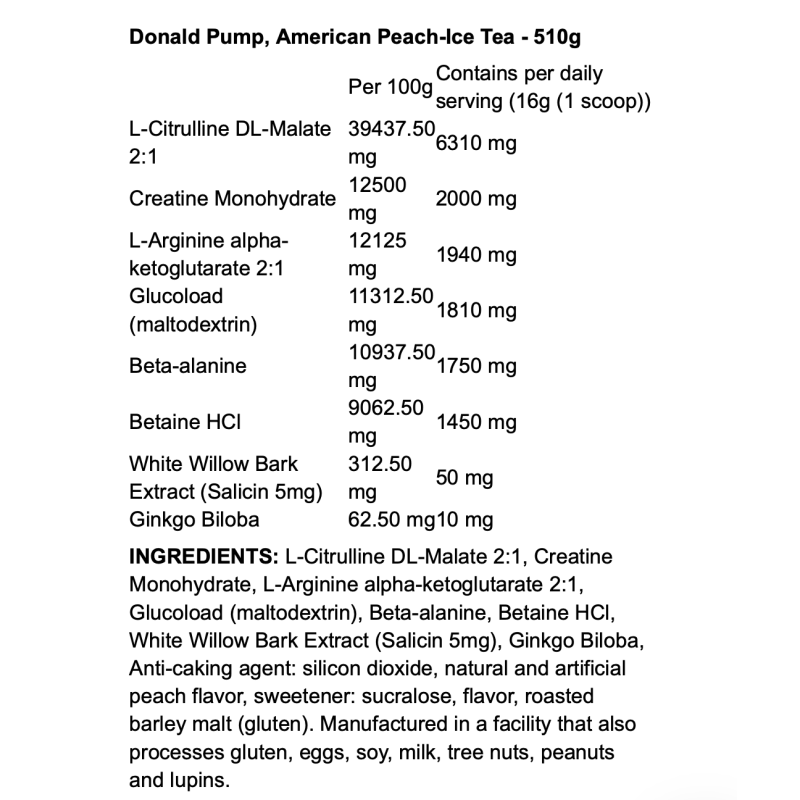 American Supps Donald Pump