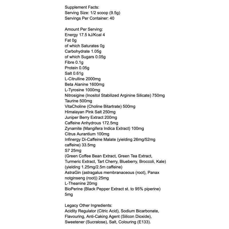 Efectiv Nutrition Legacy