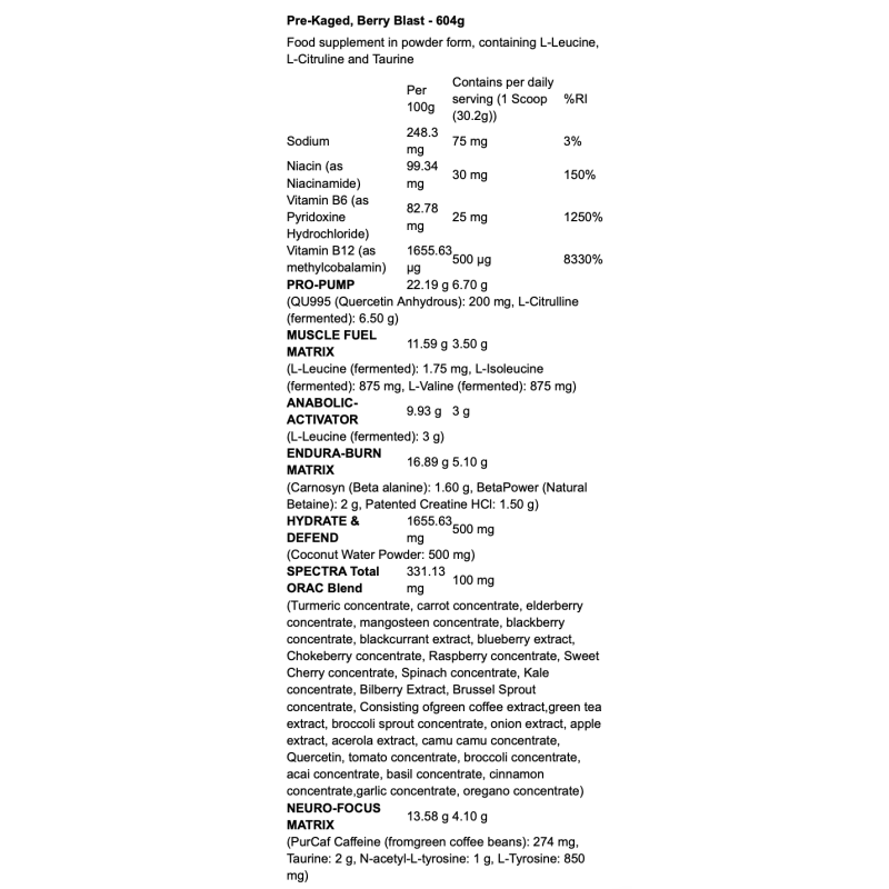 Kaged Muscle Pre Kaged