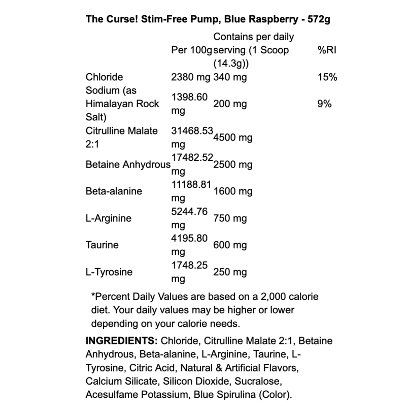 JNX Sports The Curse Stim-Free Pump