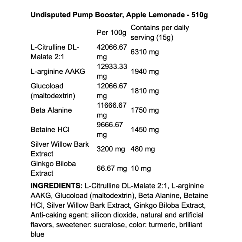 American Supps Undisputed Pump Booster