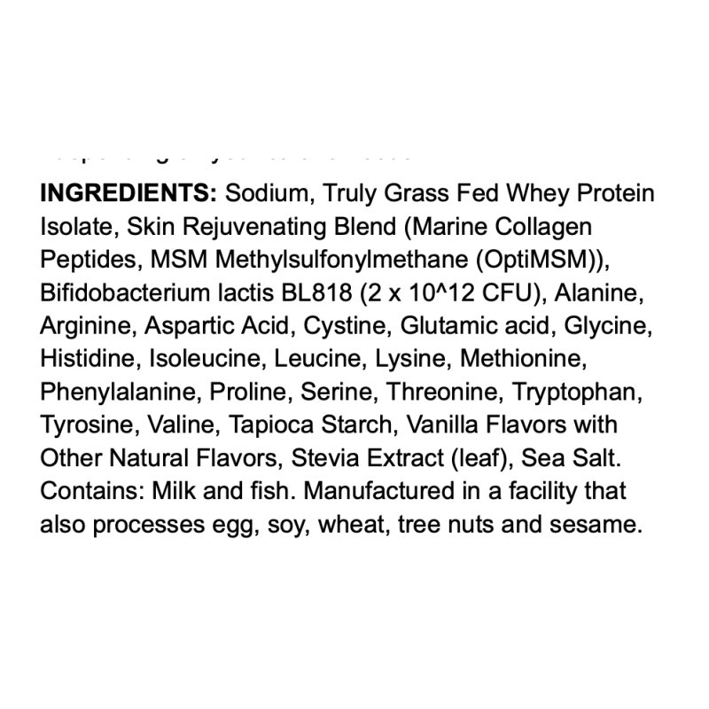 Garden of Life Sport Grass Fed Whey+ Skin