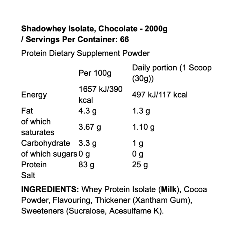 Dorian Yates Shadowhey Isolate