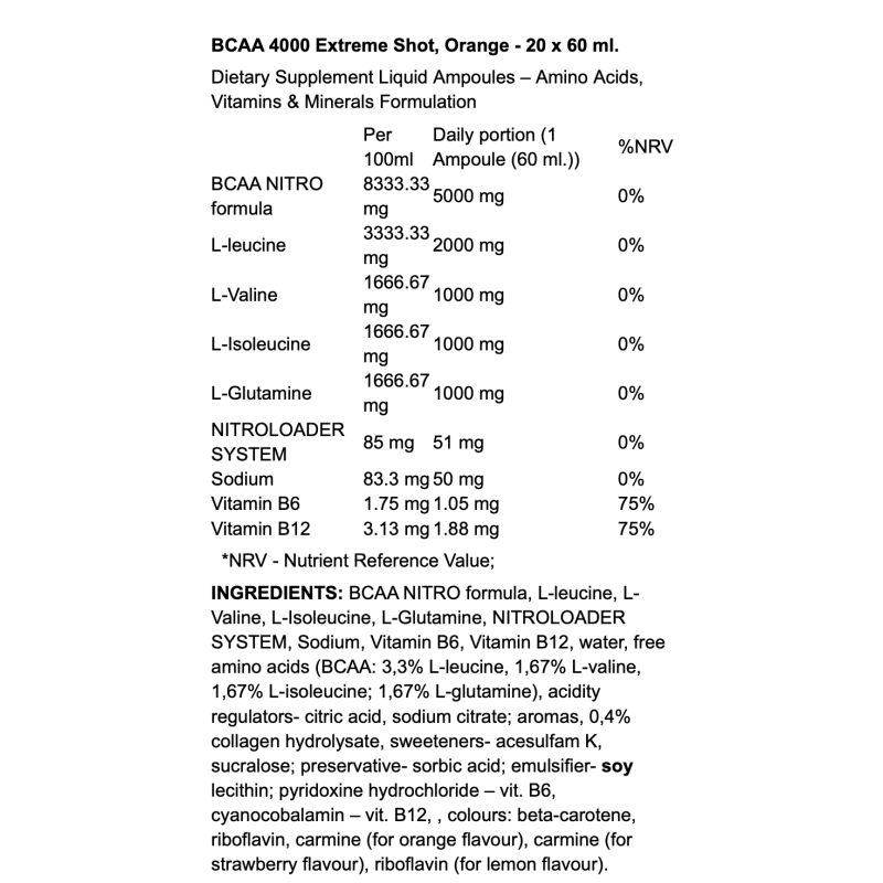 Olimp Nutrition BCAA 4000 Extreme Shot