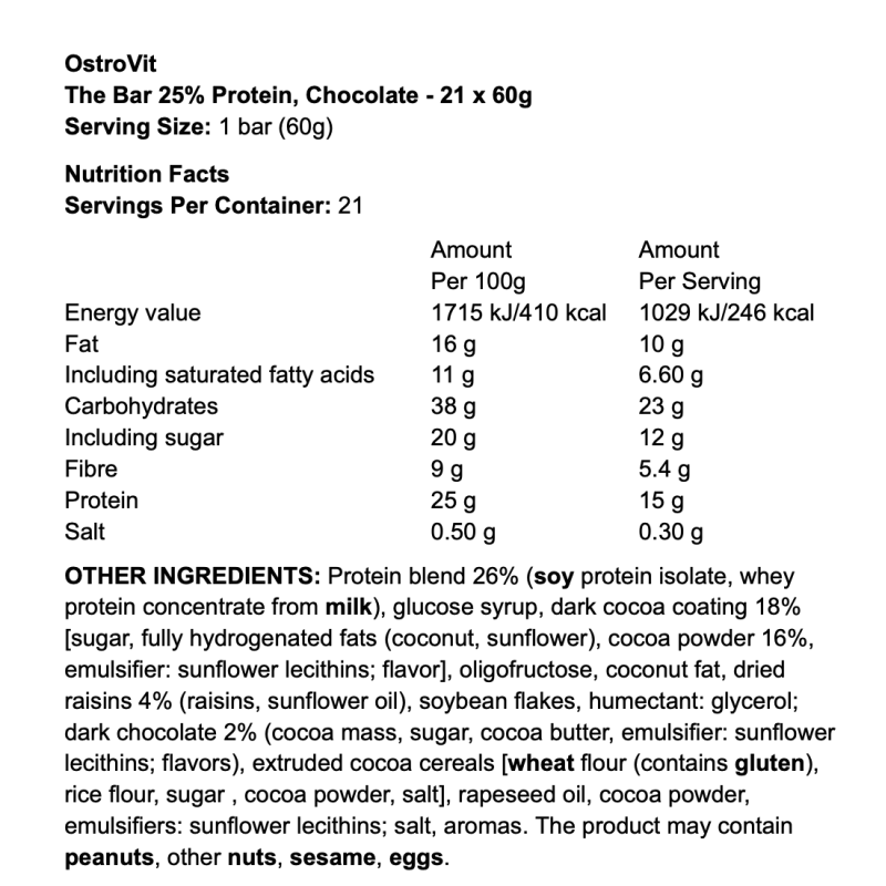 OstroVit The Bar 25% Protein