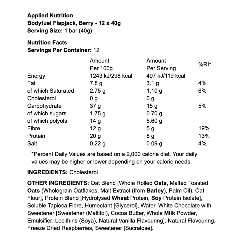 Applied Nutrition Bodyfuel Flapjack