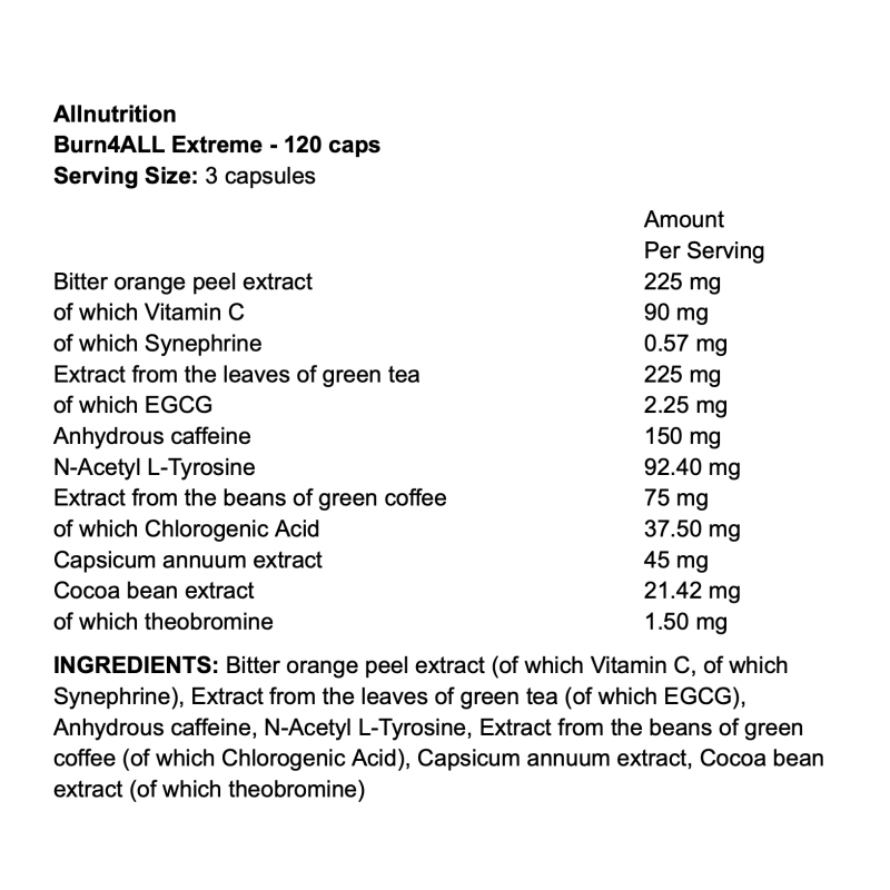 Allnutrition Burn4ALL Extreme