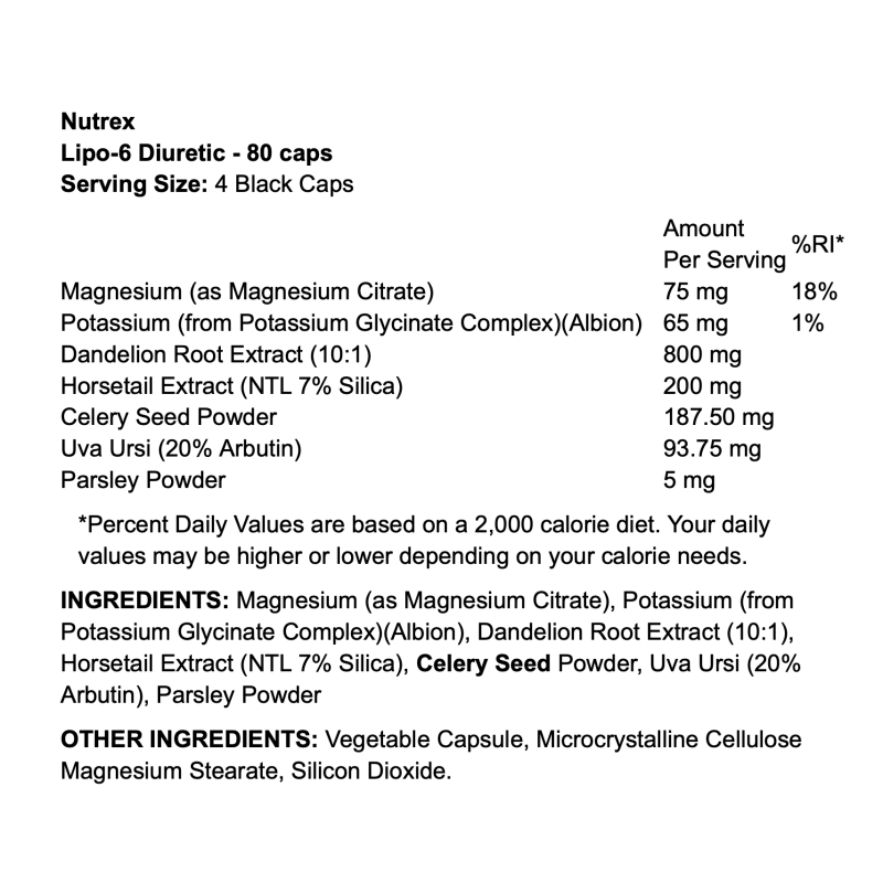 Nutrex Lipo-6 Diuretic