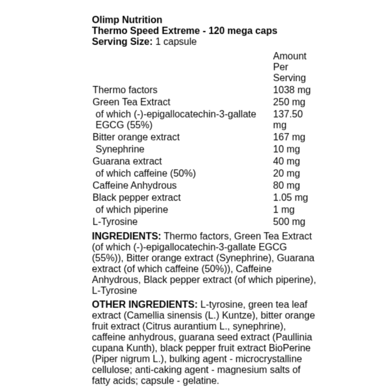 Olimp Nutrition Thermo Speed Extreme