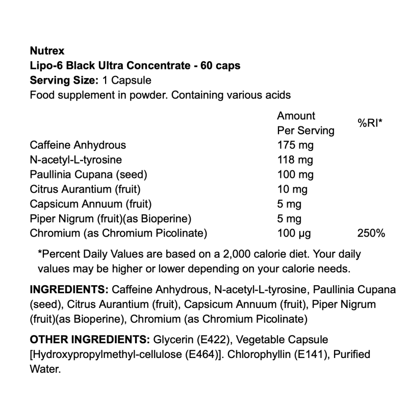 Nutrex Lipo-6 Black Ultra Concentrate