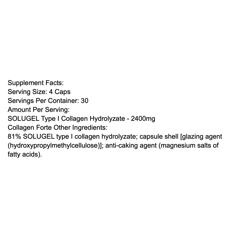Essensey Collagen Forte – 2400 mg de collagène hydrolysé SOLUGEL type I pour articulations, os et peau I TOP BODY