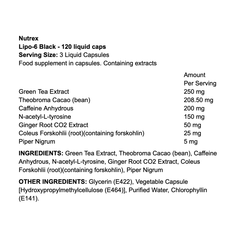 Nutrex Lipo-6 Black