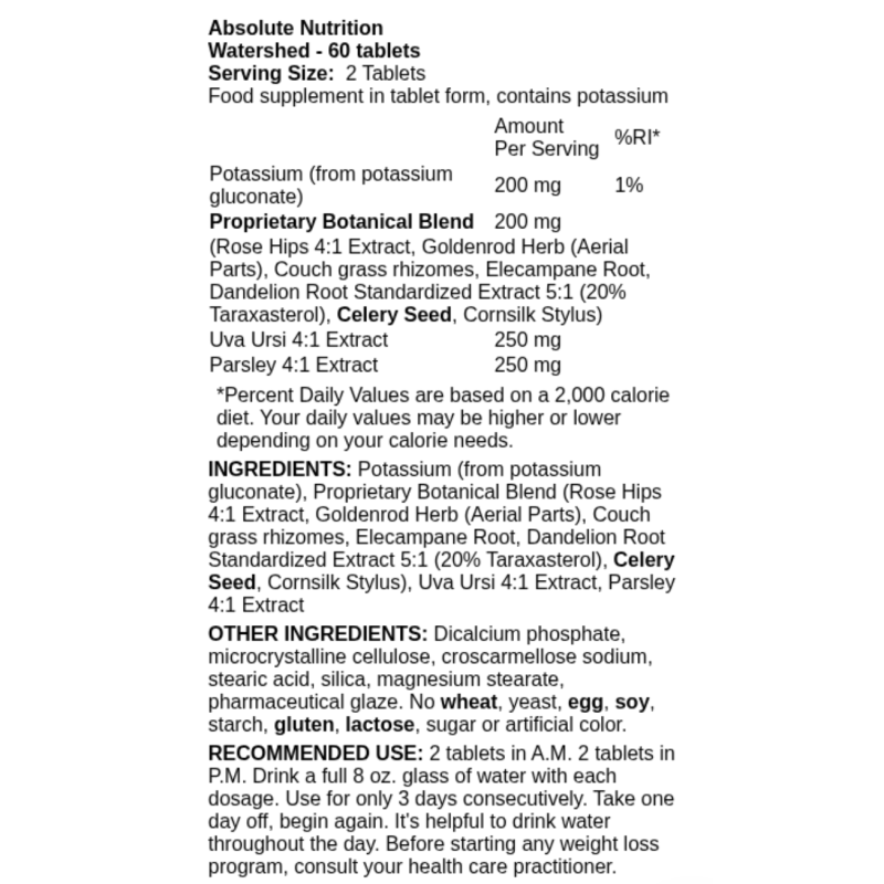 Absolute Nutrition Watershed