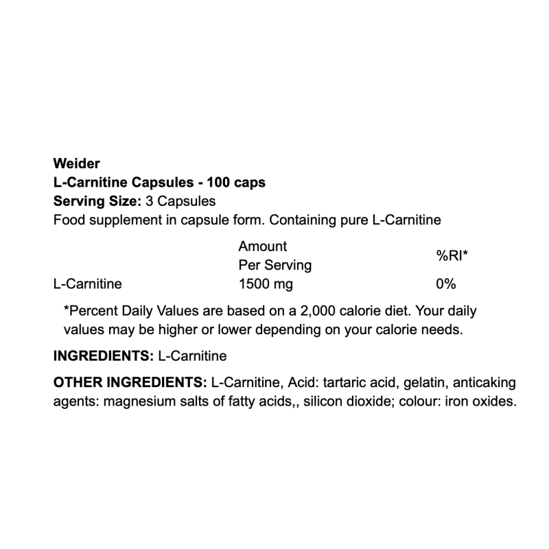 Weider L-Carnitine Capsules