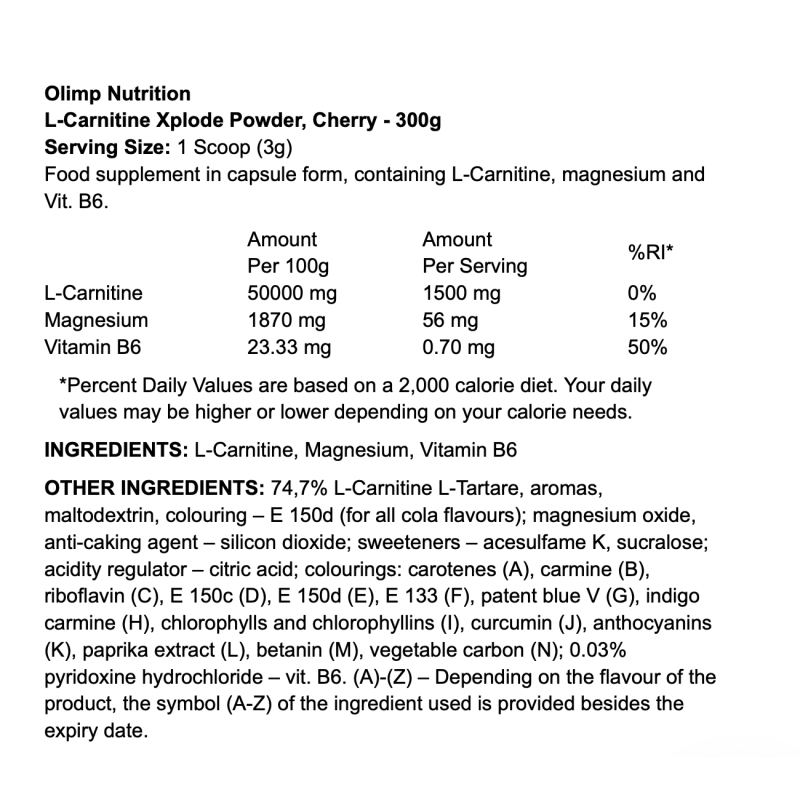 Olimp Nutrition L-Carnitine Xplode Powder