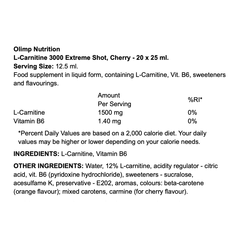 Olimp Nutrition L-Carnitine 3000 Extreme Shot