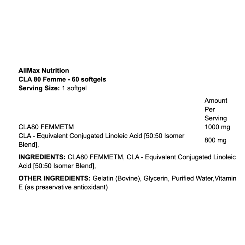 AllMax Nutrition CLA 80