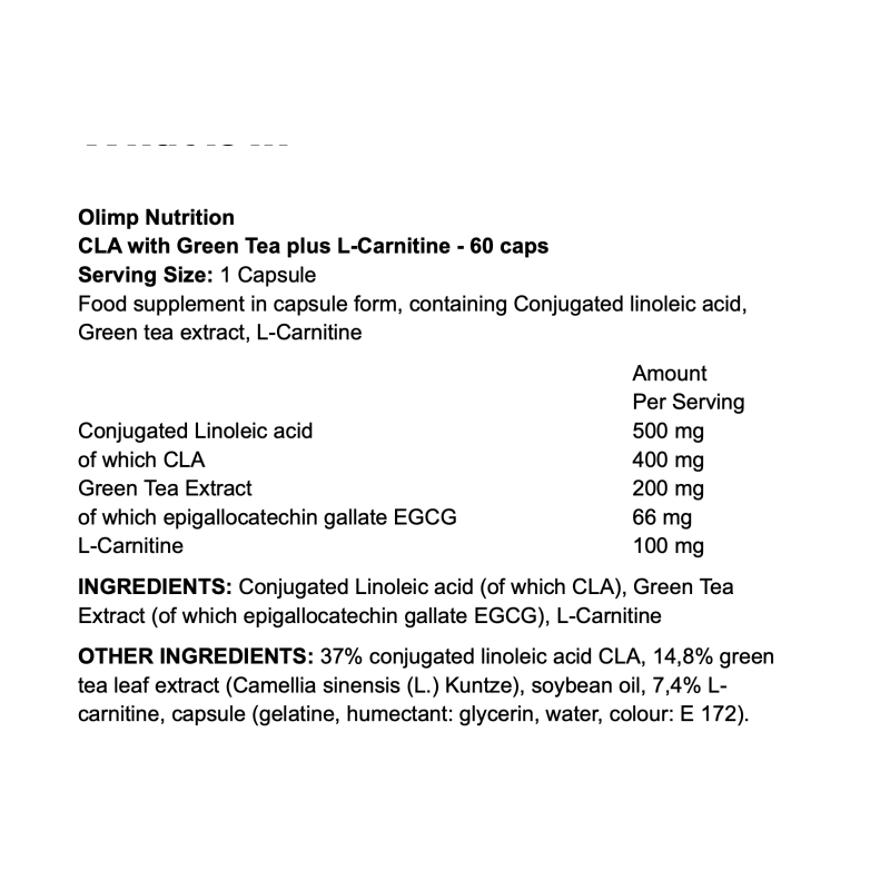 Olimp Nutrition CLA with Green Tea plus L-Carnitine