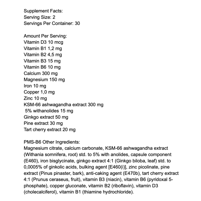 ZOE Nutrition PMS B6