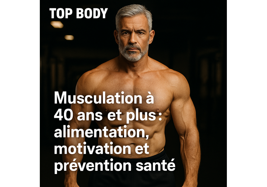Musculation à 40 ans et plus : alimentation, motivation et prévention santé
